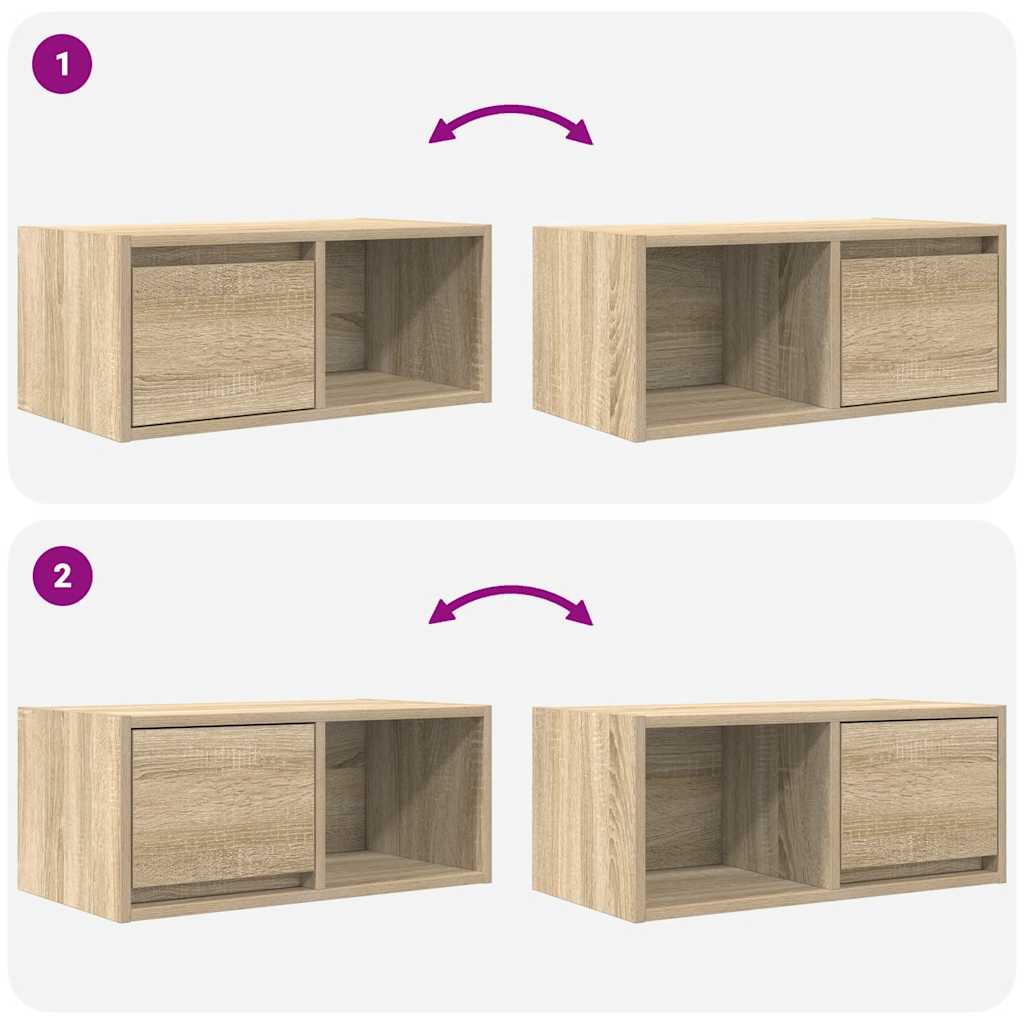 TV ormarići 2kom boja hrasta 60x31x25,5 cm konstruiranog drva