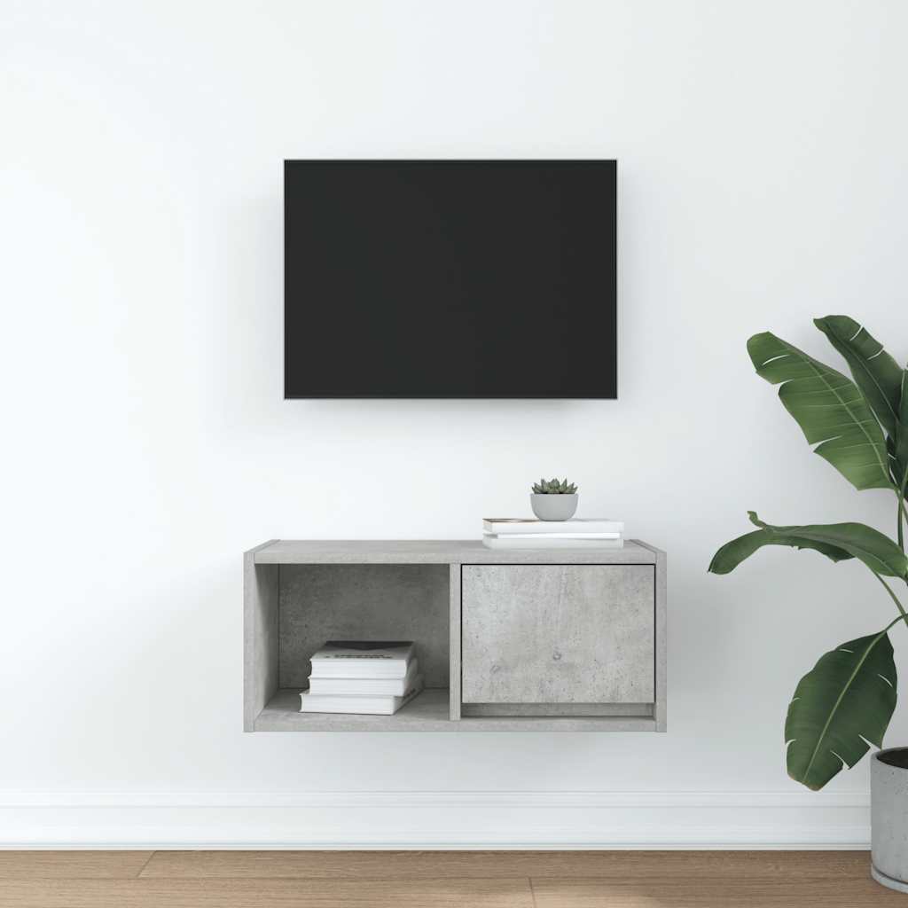 TV ormarić boja betona 760x31x25,5 cm od konstruiranog drva