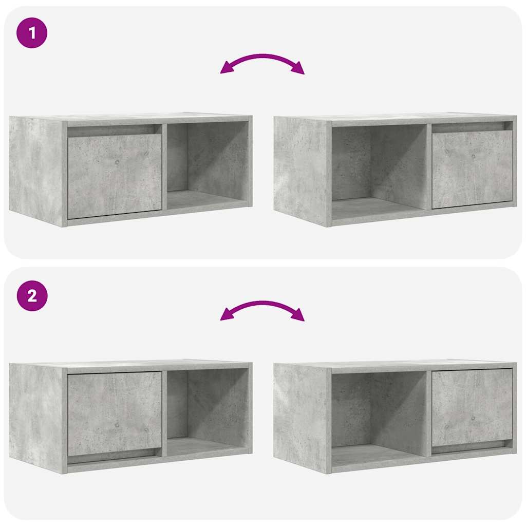 TV ormarić boja betona 760x31x25,5 cm od konstruiranog drva