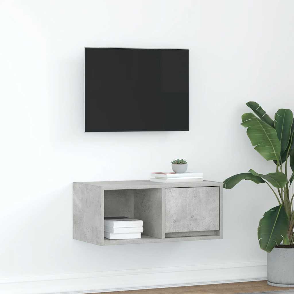 TV ormarić boja betona 760x31x25,5 cm od konstruiranog drva