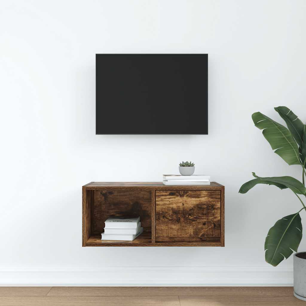TV ormarić boja dimljenog hrasta 60x31x25,5cm konstruirano drvo