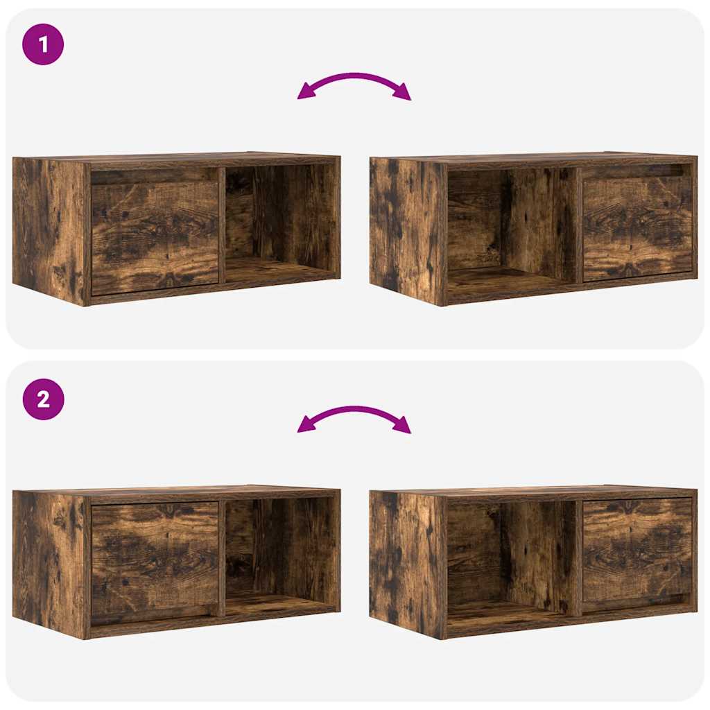 TV ormarić boja dimljenog hrasta 60x31x25,5cm konstruirano drvo