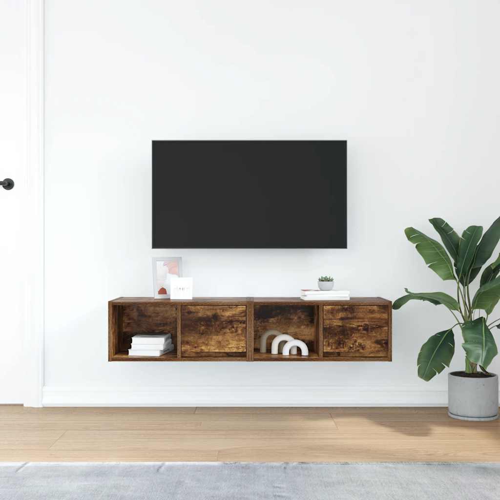 TV ormarići 2 kom boja dimljenog hrasta 60x31x25,5 cm drveni