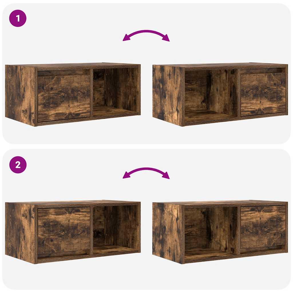 TV ormarići 2 kom boja dimljenog hrasta 60x31x25,5 cm drveni