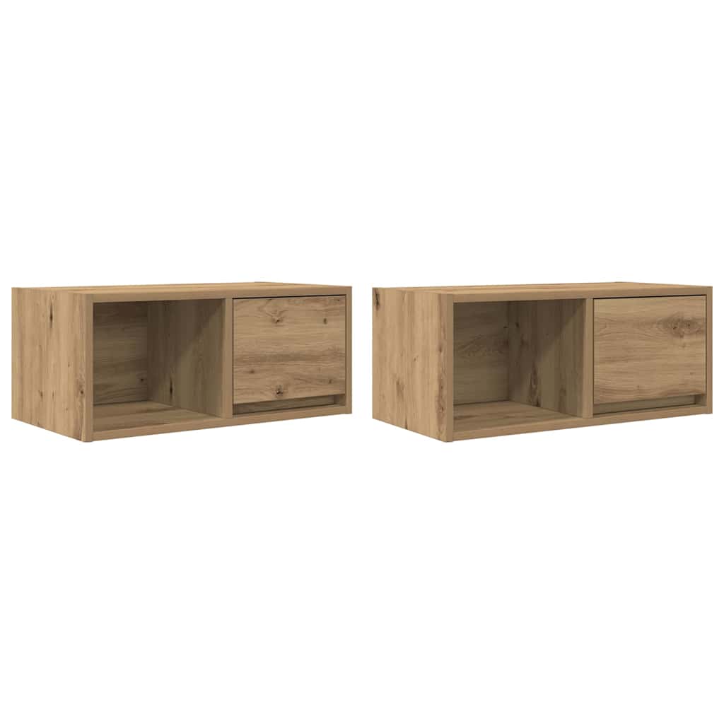 TV ormarići 2 kom artisan hrast 60x31x25,5 cm konstruirano drvo