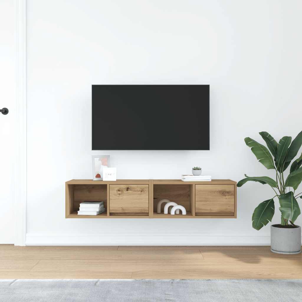 TV ormarići 2 kom artisan hrast 60x31x25,5 cm konstruirano drvo