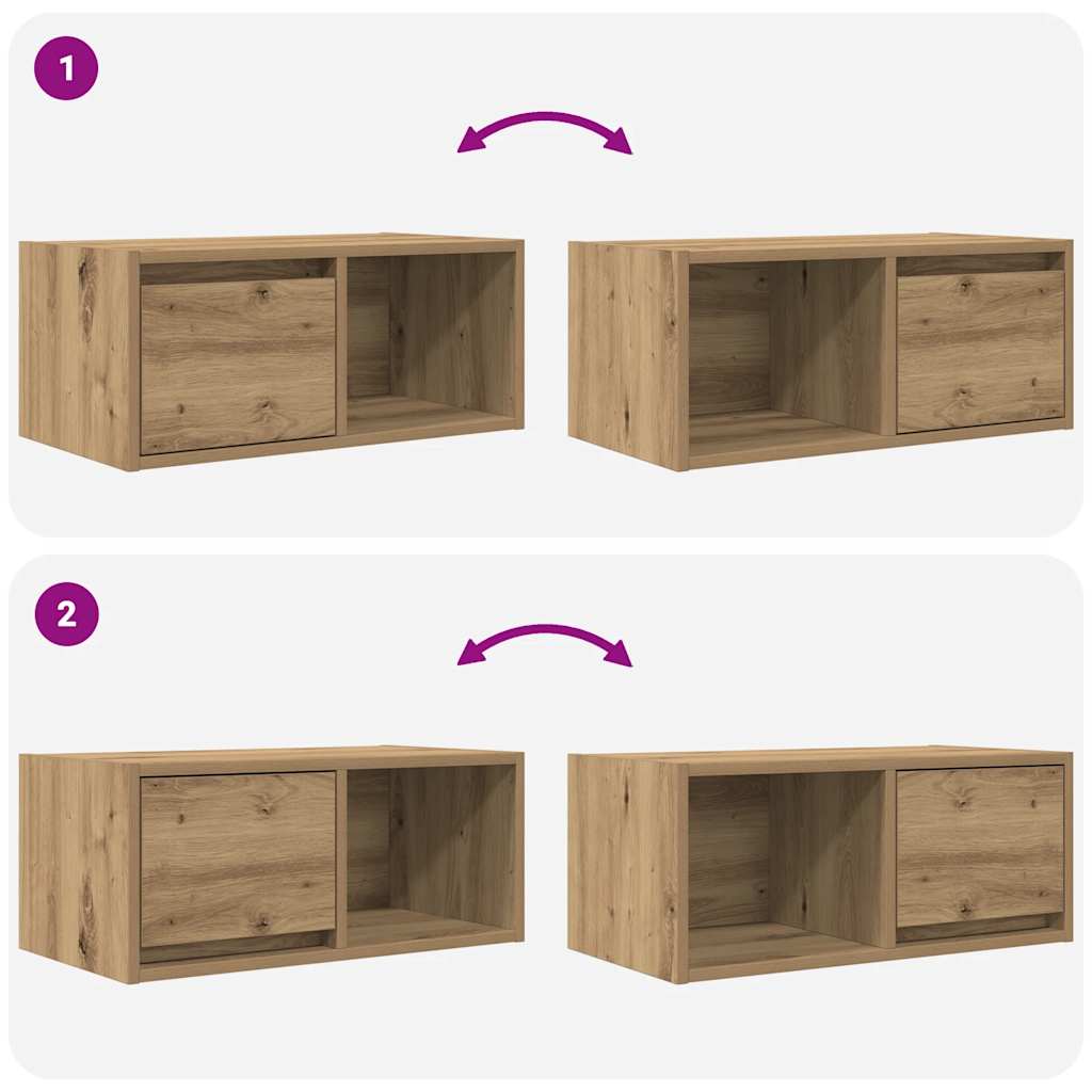 TV ormarići 2 kom artisan hrast 60x31x25,5 cm konstruirano drvo