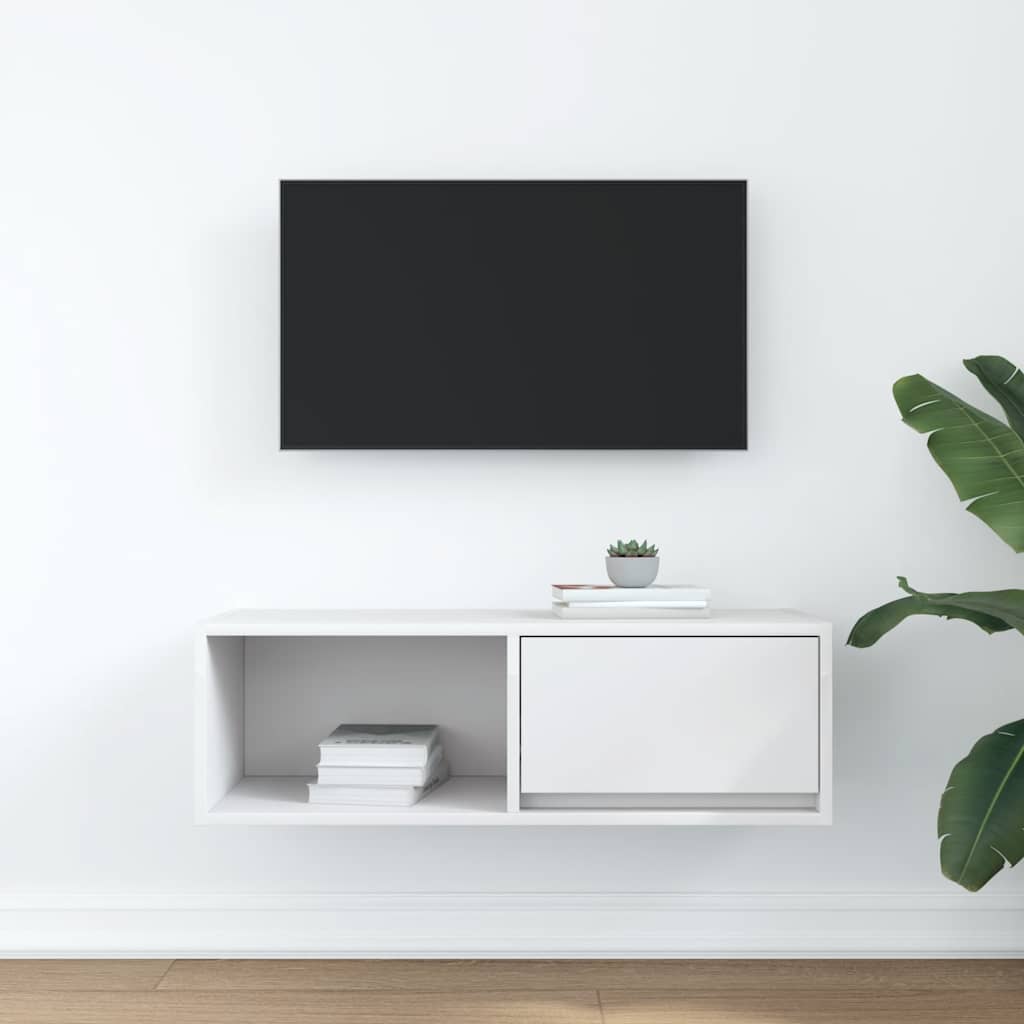TV ormarić bijeli 80x31x25,5 cm od konstruiranog drva