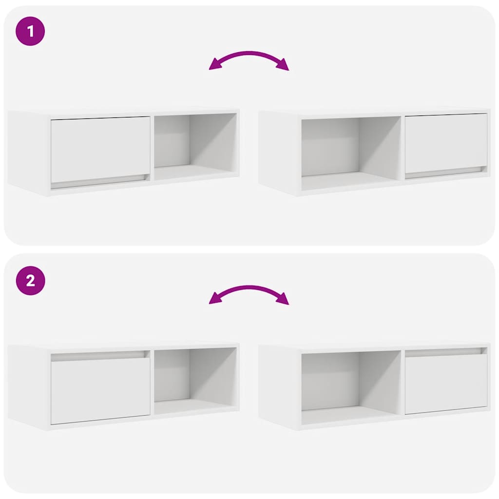 TV ormarić bijeli 80x31x25,5 cm od konstruiranog drva