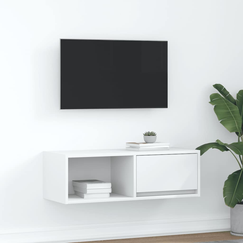 TV ormarić bijeli 80x31x25,5 cm od konstruiranog drva