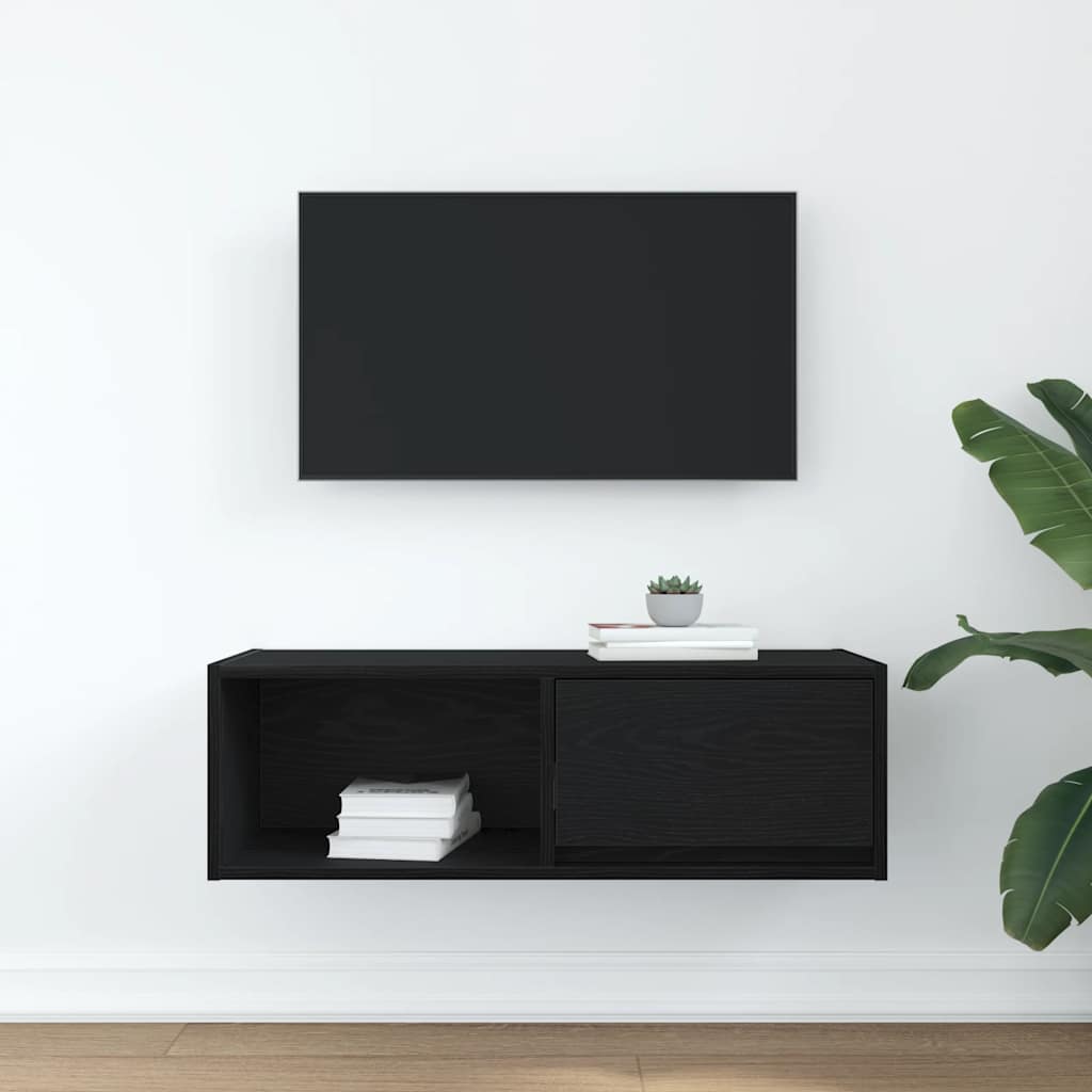 TV ormarić crni hrast 80x31x25,5 cm konstruirano drvo