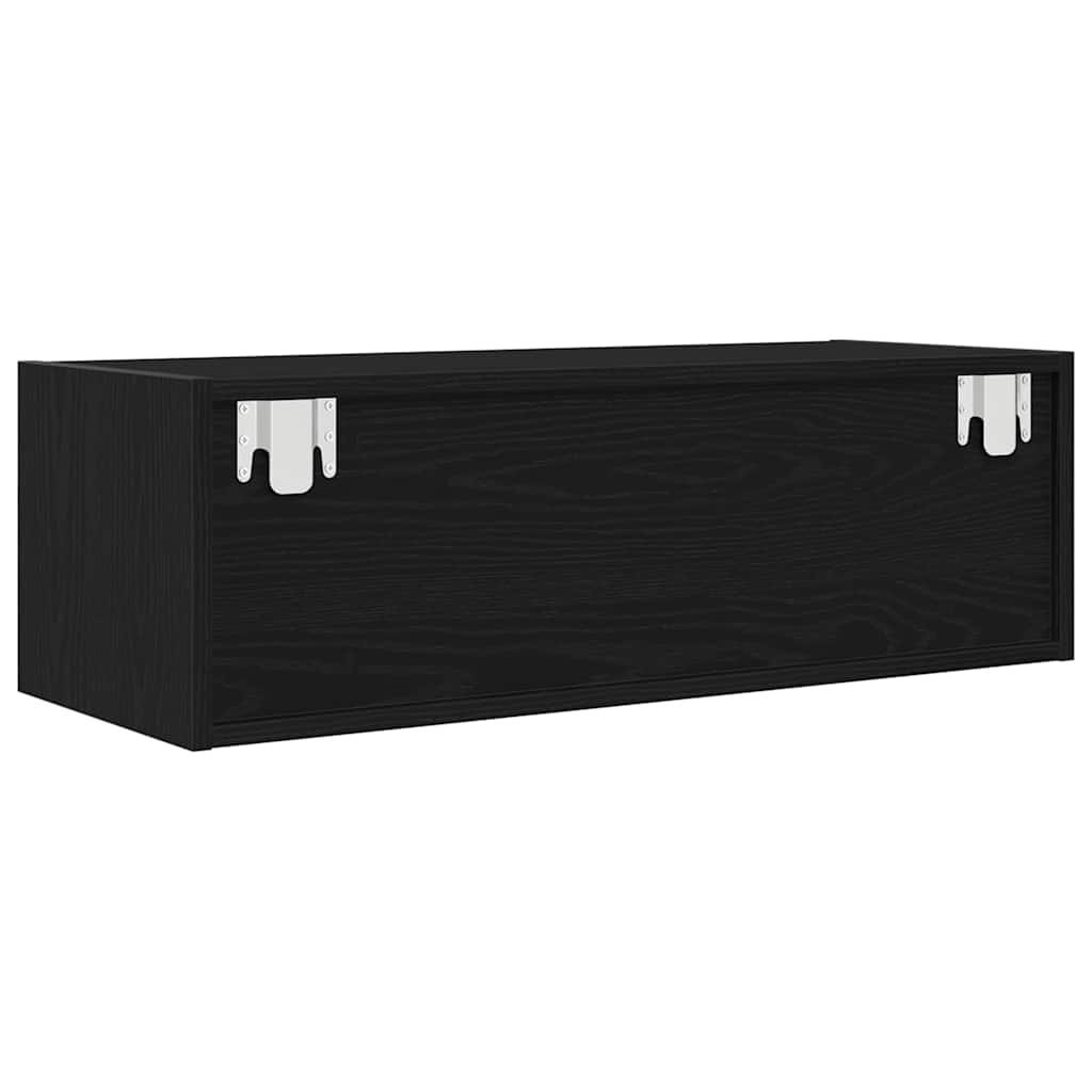 TV ormarić crni hrast 80x31x25,5 cm konstruirano drvo