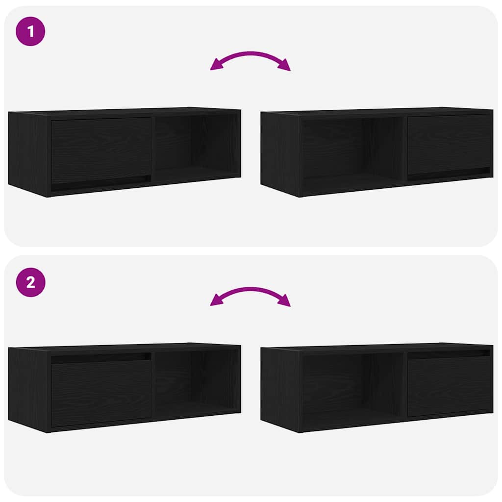 TV ormarić crni hrast 80x31x25,5 cm konstruirano drvo