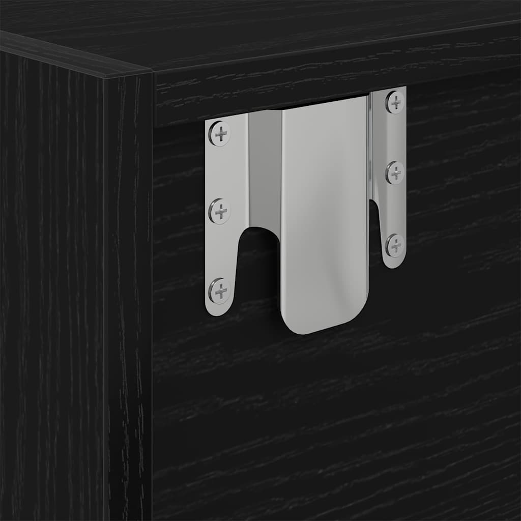 TV ormarić crni hrast 80x31x25,5 cm konstruirano drvo