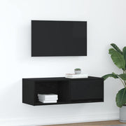 TV ormarić crni hrast 80x31x25,5 cm konstruirano drvo