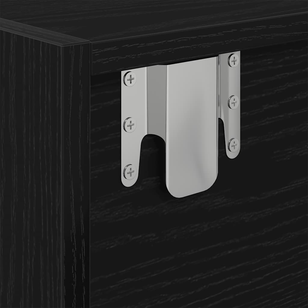 TV ormarići 2 kom crni hrast 80x31x25,5 cm konstruiranog drva