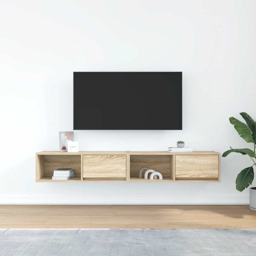 TV ormarići 2kom boja hrasta 80x31x25,5 cm konstruiranog drva