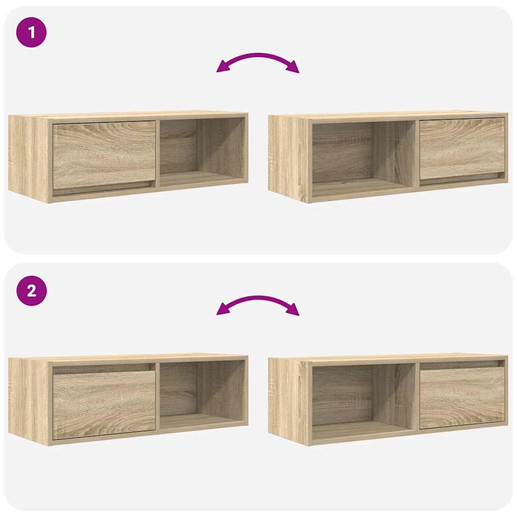 TV ormarići 2kom boja hrasta 80x31x25,5 cm konstruiranog drva