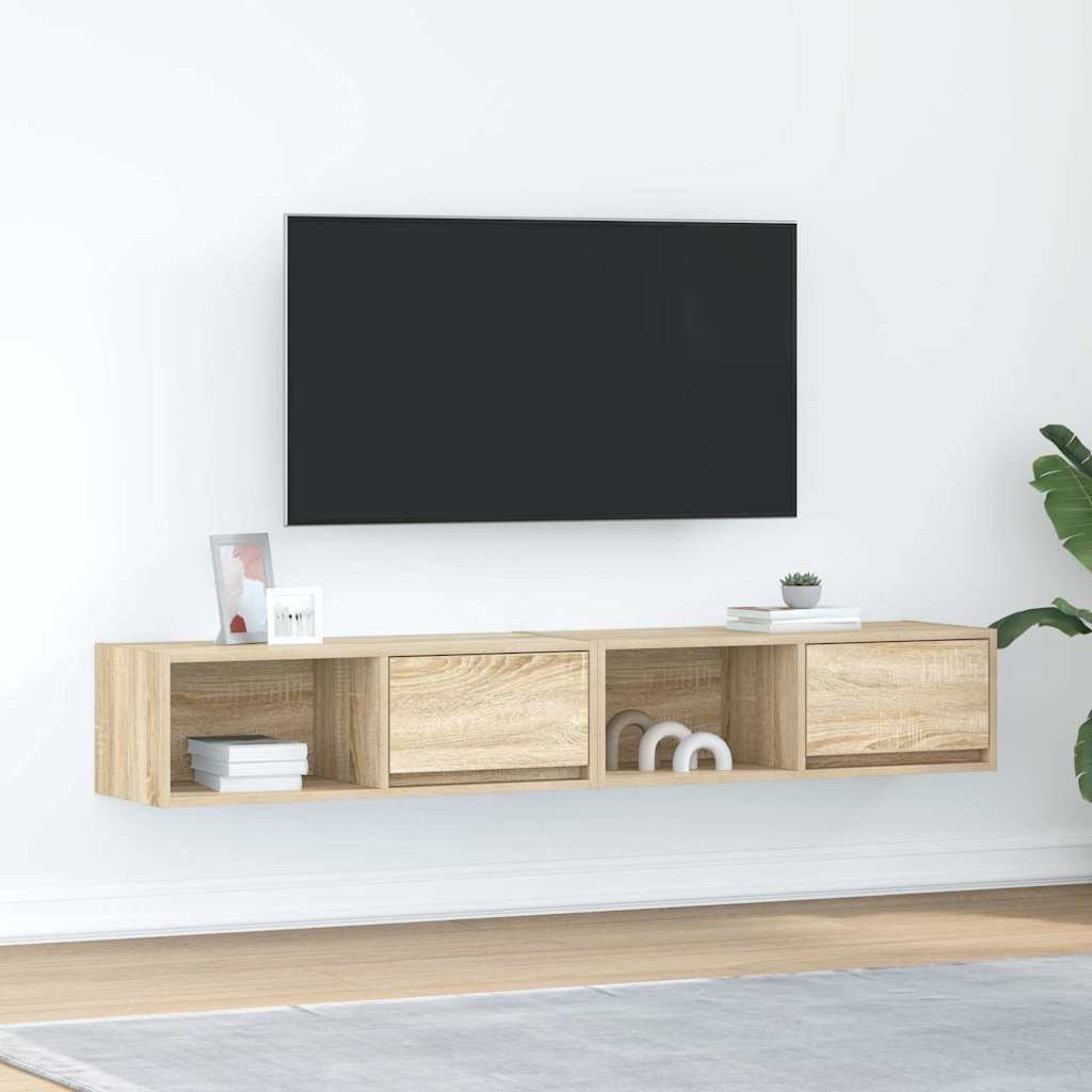 TV ormarići 2kom boja hrasta 80x31x25,5 cm konstruiranog drva