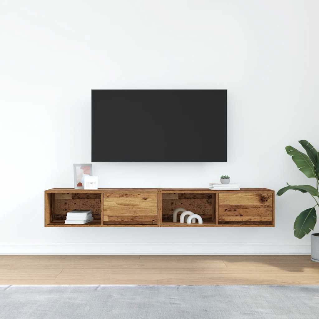 TV ormarići 2 kom staro drvo 80x31x25,5 cm konstruirano drvo