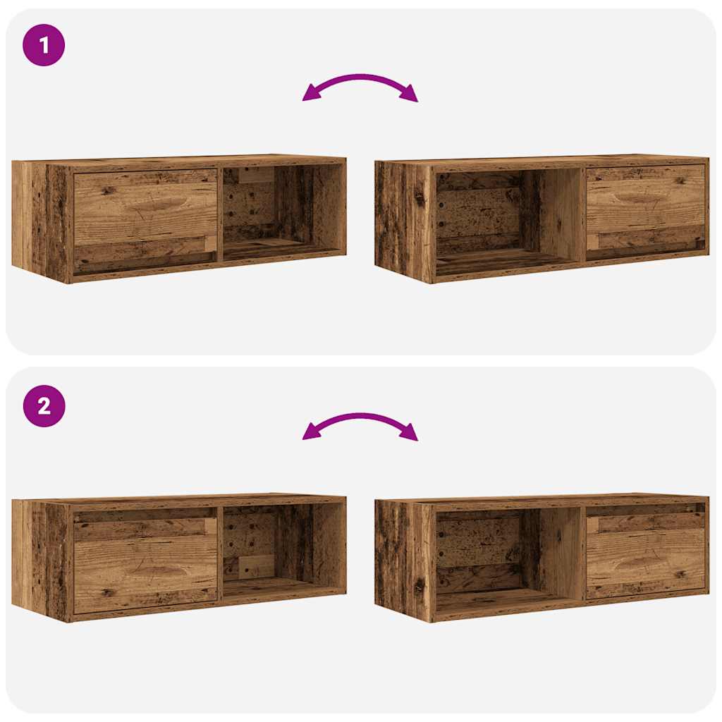 TV ormarići 2 kom staro drvo 80x31x25,5 cm konstruirano drvo