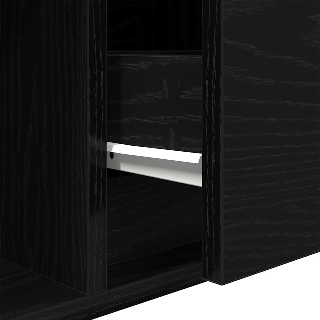TV ormarići 2 kom crni hrast 100x31x25,5 cm konstruiranog drva