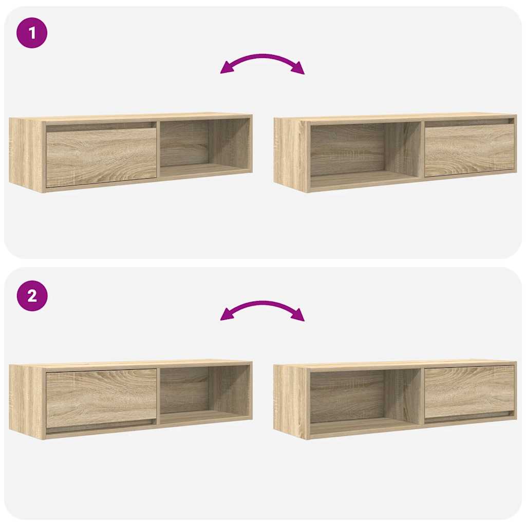 TV ormarić od iverice boja hrasta sonome 100x31x25,5 cm