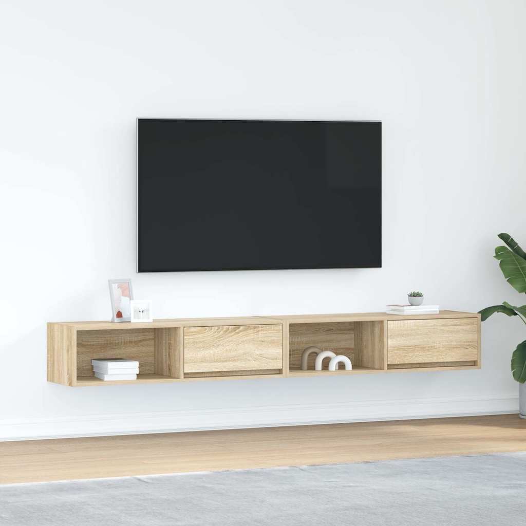 TV ormarići 2kom boja hrasta 100x31x25,5 cm konstruiranog drva