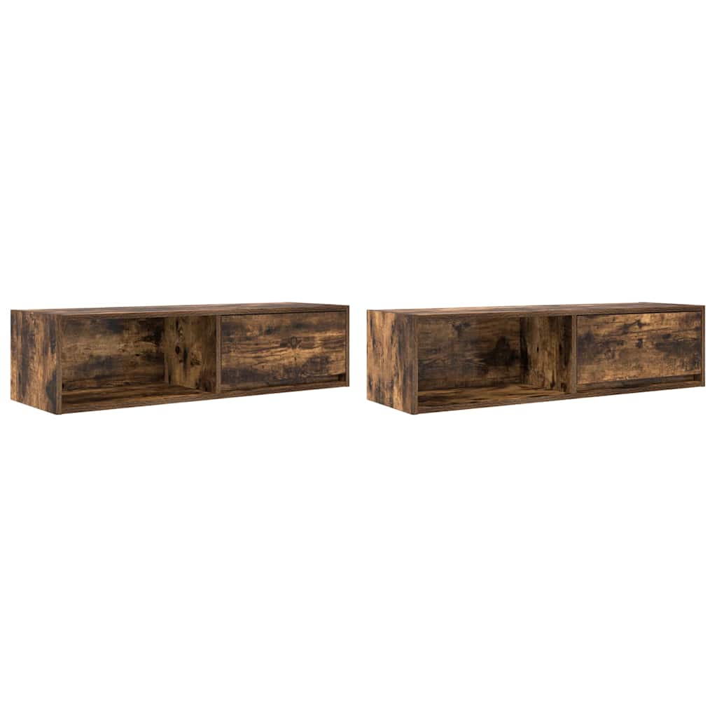 TV ormarići 2 kom boja dimljenog hrasta 100x31x25,5 cm drveni