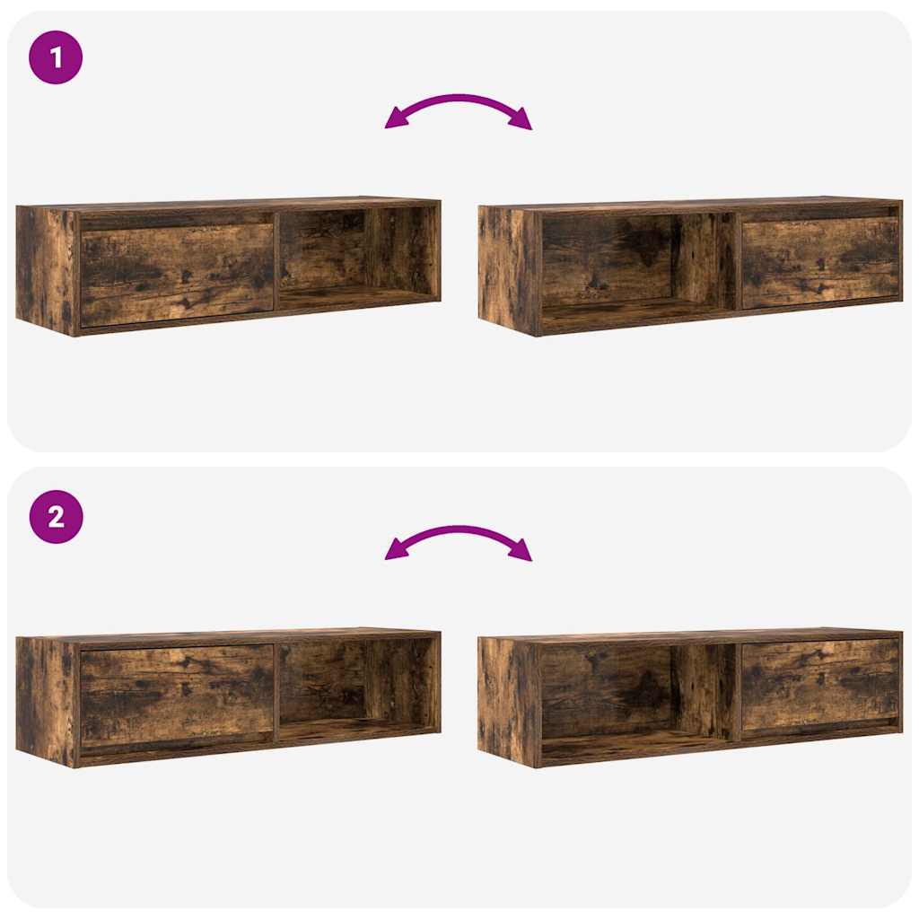 TV ormarići 2 kom boja dimljenog hrasta 100x31x25,5 cm drveni