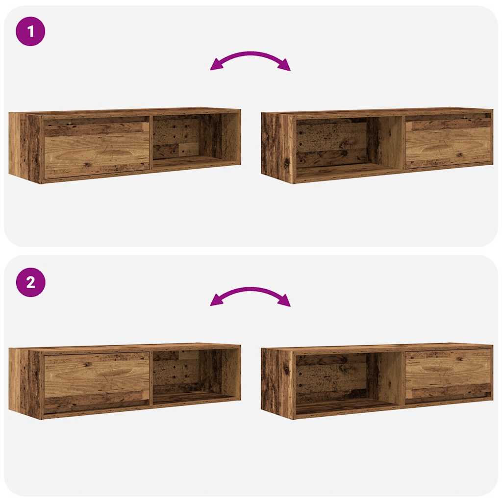 TV ormarići 2 kom staro drvo 100x31x25,5 cm konstruirano drvo