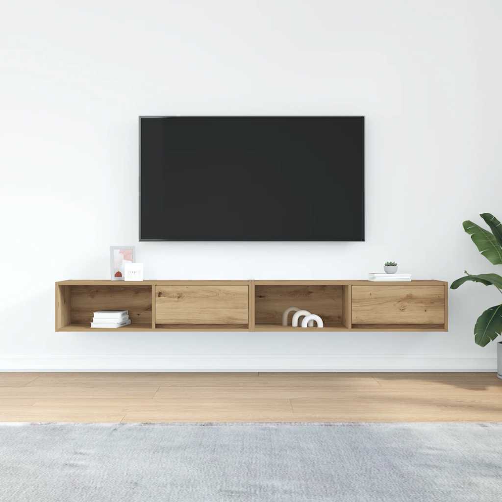 TV ormarići 2 kom artisan hrast 100x31x25,5cm konstruirano drvo