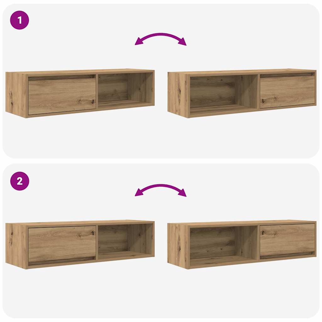TV ormarići 2 kom artisan hrast 100x31x25,5cm konstruirano drvo