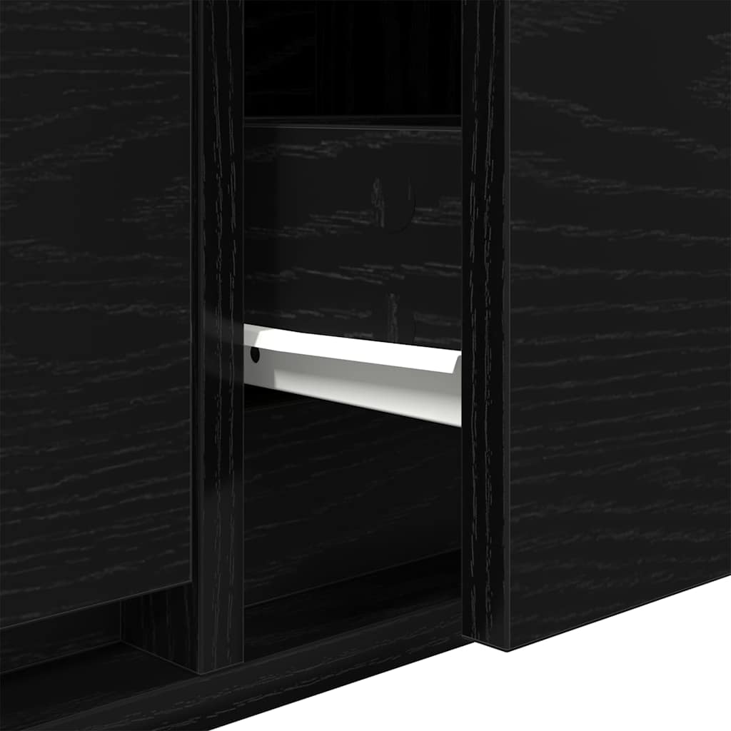 TV ormarići 2 kom crni hrast 60x31x25,5 cm konstruiranog drva