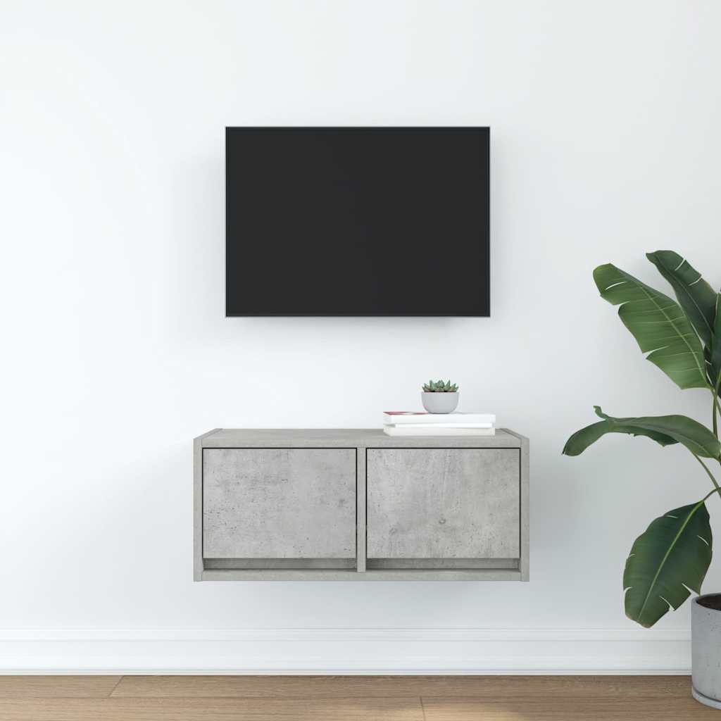 TV ormarić boja betona 760x31x25,5 cm od konstruiranog drva