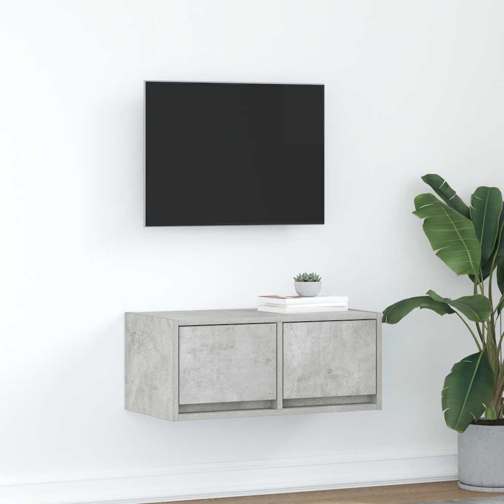TV ormarić boja betona 760x31x25,5 cm od konstruiranog drva