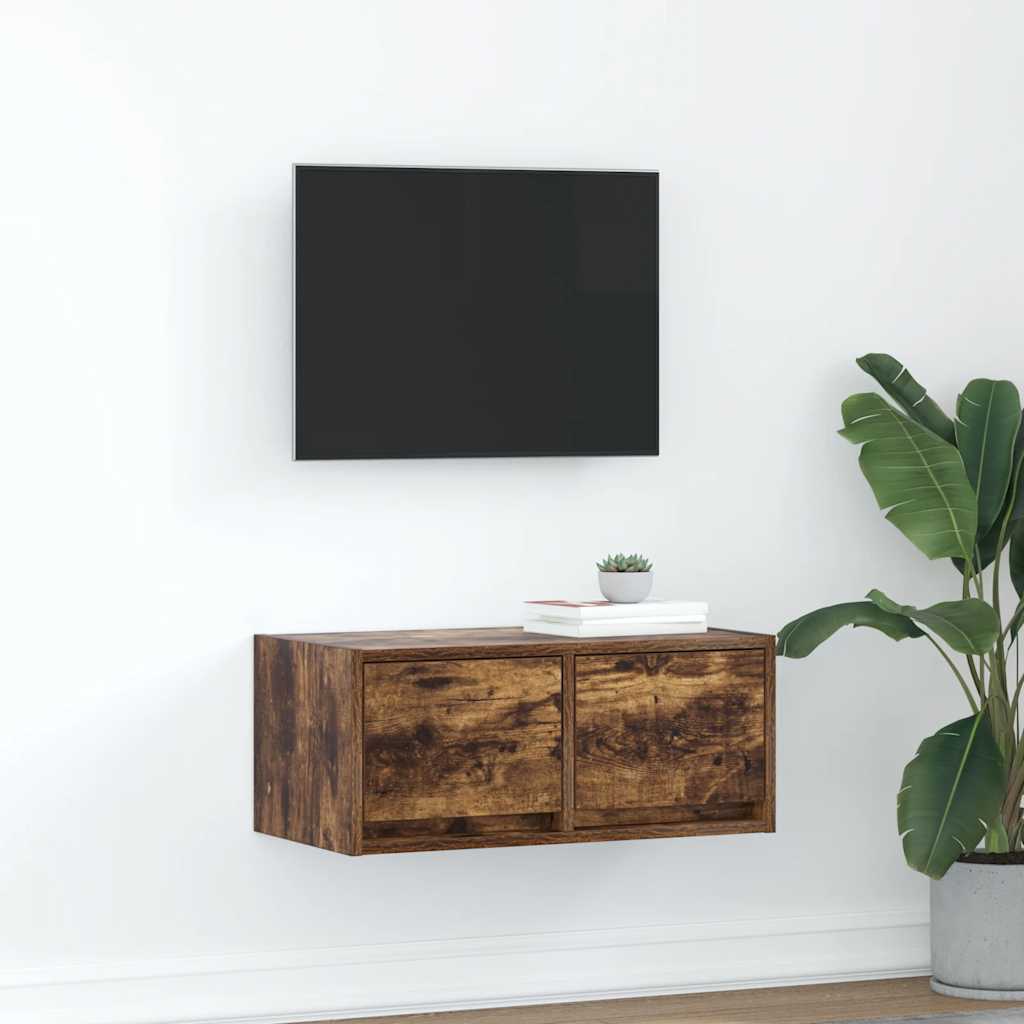 TV ormarić boja dimljenog hrasta 60x31x25,5cm konstruirano drvo