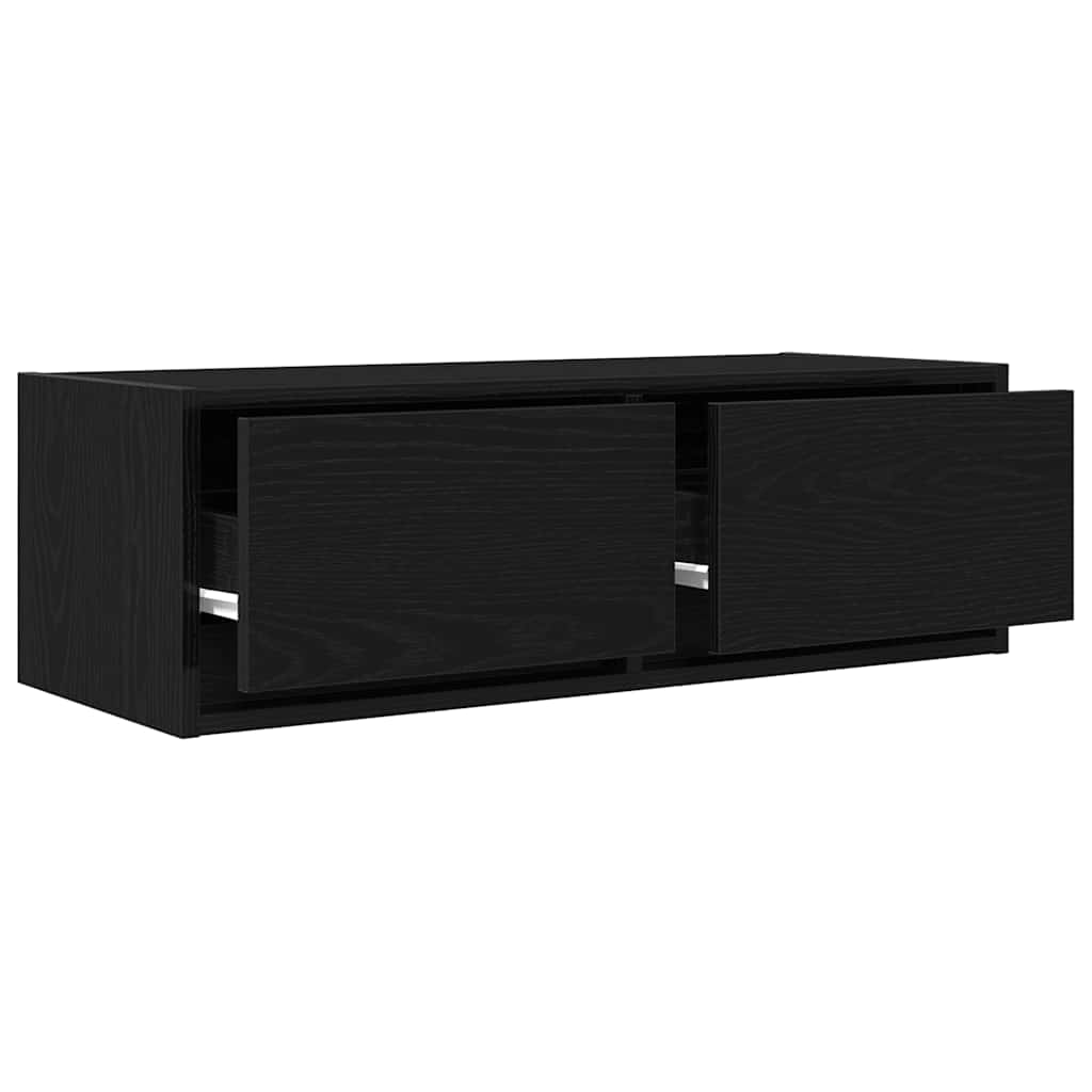 TV ormarići 2 kom crni hrast 80x31x25,5 cm konstruiranog drva