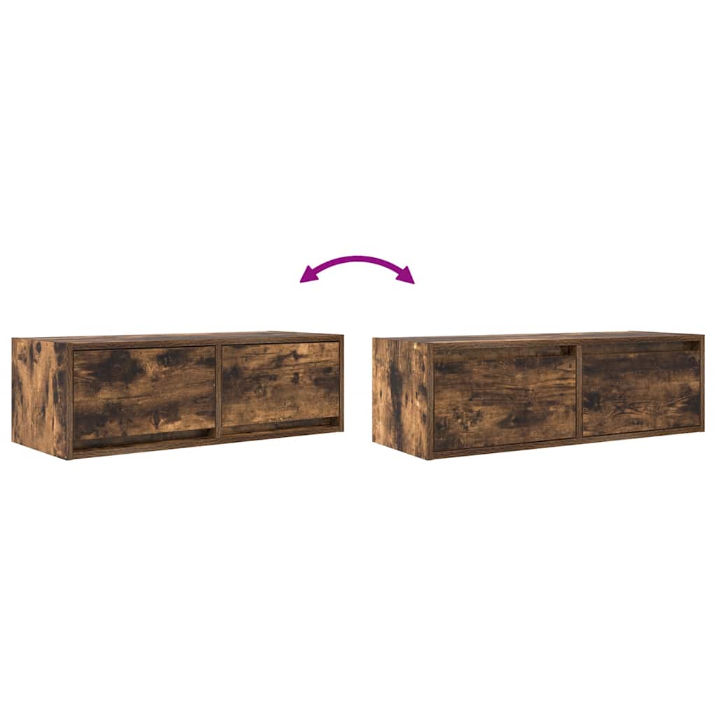 TV ormarići 2 kom boja dimljenog hrasta 80x31x25,5 cm drveni