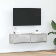 TV ormar Zidne Beton siva 100 x 31 x 25,5 cm Konstruirano drvo