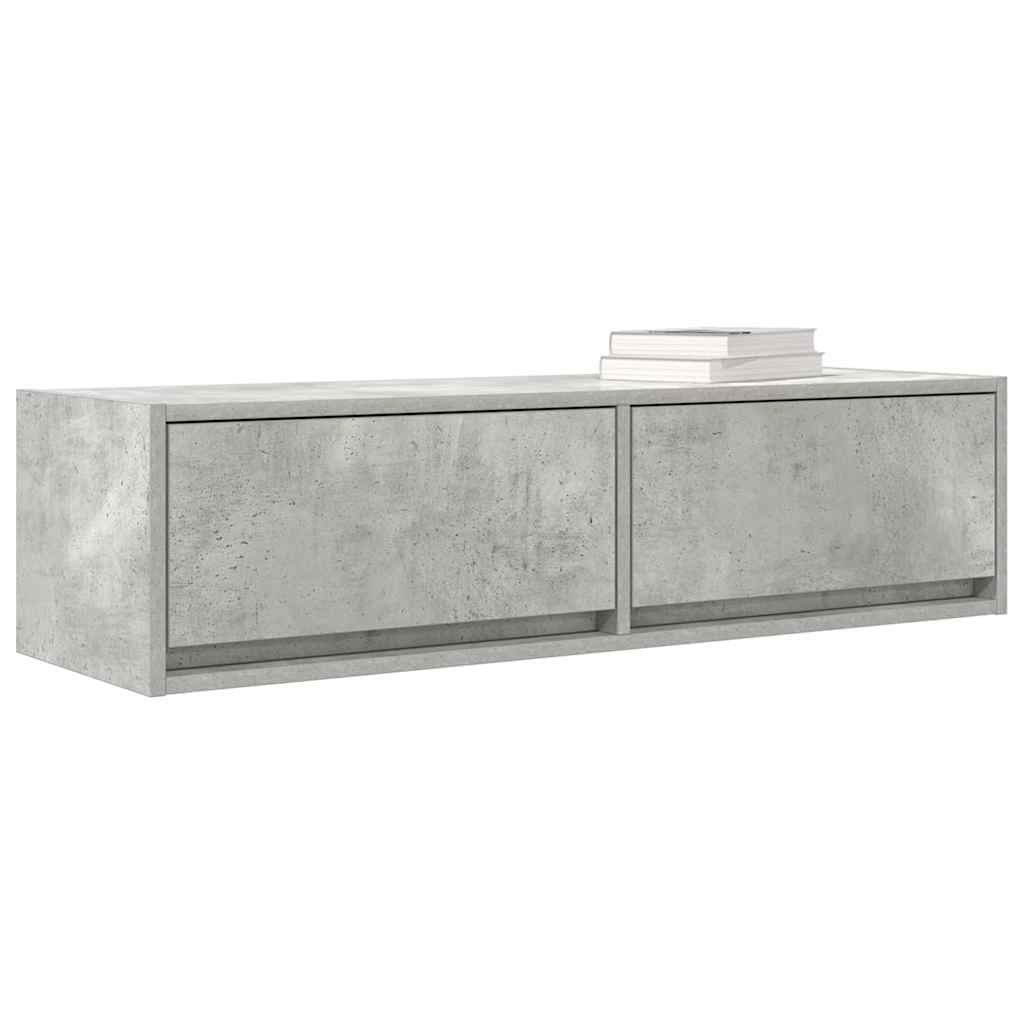 TV ormar Zidne Beton siva 100 x 31 x 25,5 cm Konstruirano drvo