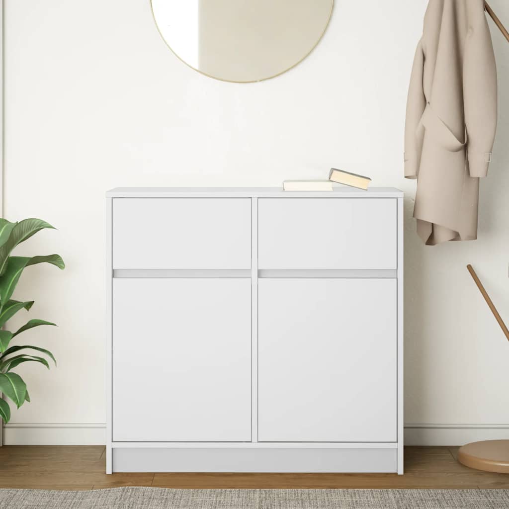 Komoda s ladicama bijela 80x34x76 cm konstruirano drvo