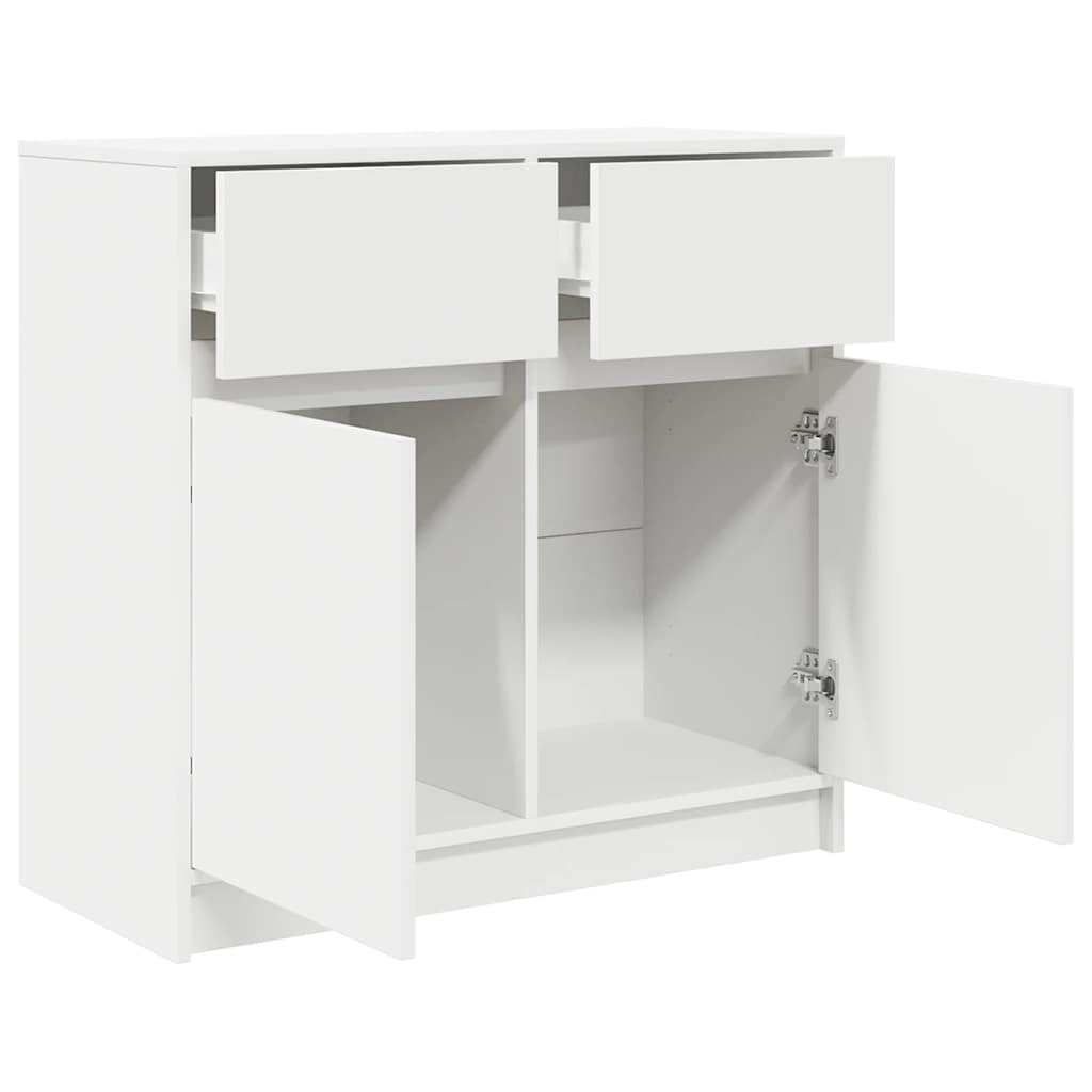Komoda s ladicama bijela 80x34x76 cm konstruirano drvo