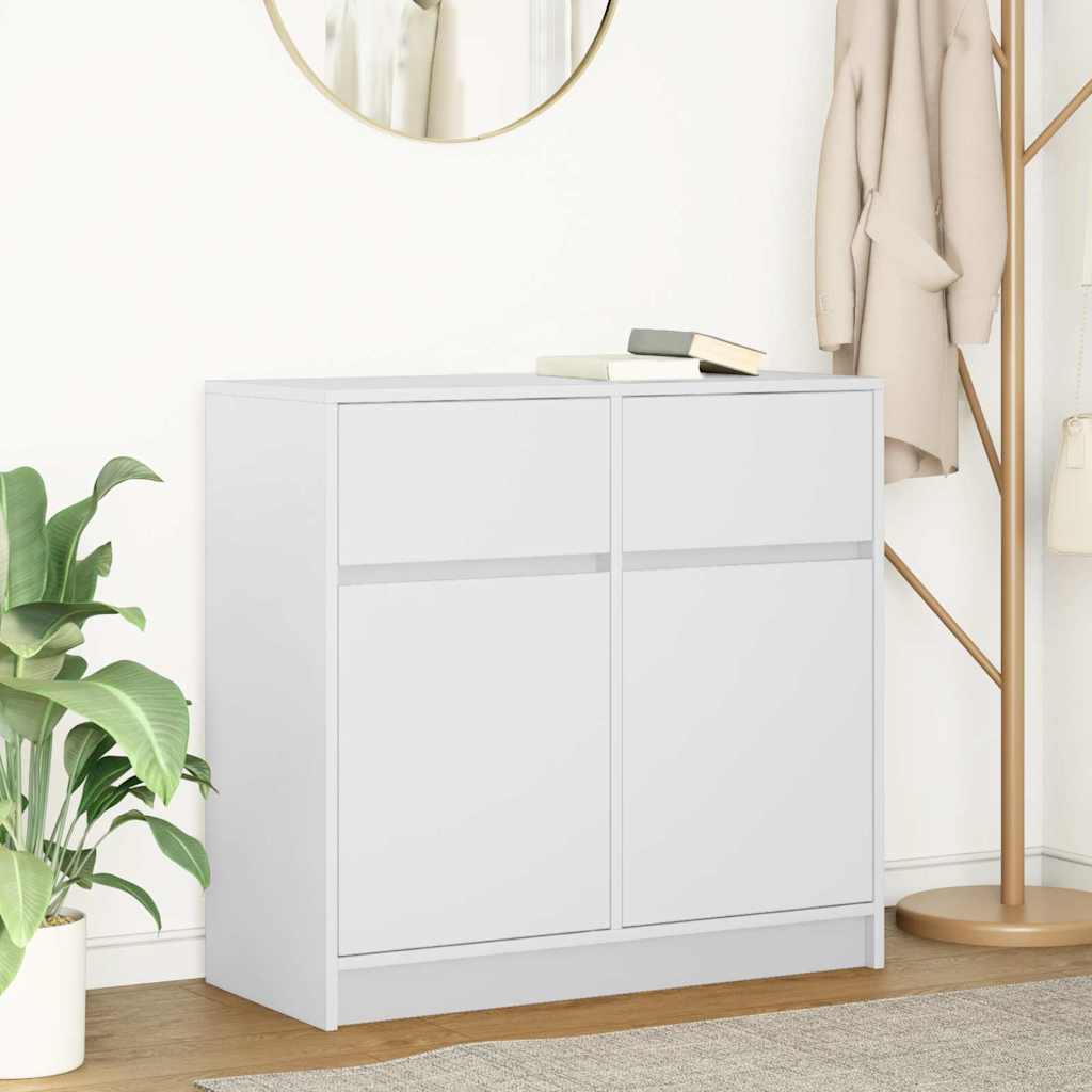 Komoda s ladicama bijela 80x34x76 cm konstruirano drvo