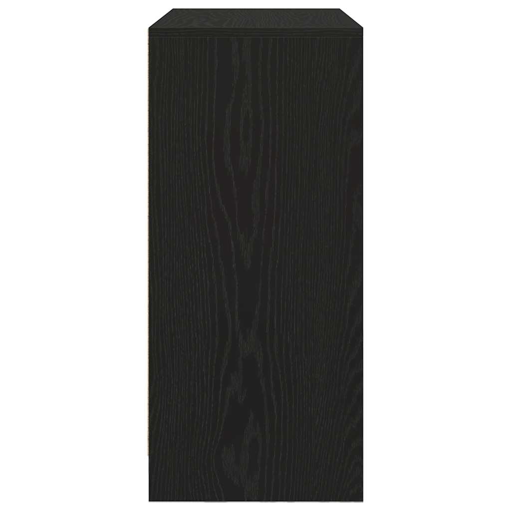 Komoda s ladicama crni hrast 80x34x76 cm konstruirano drvo