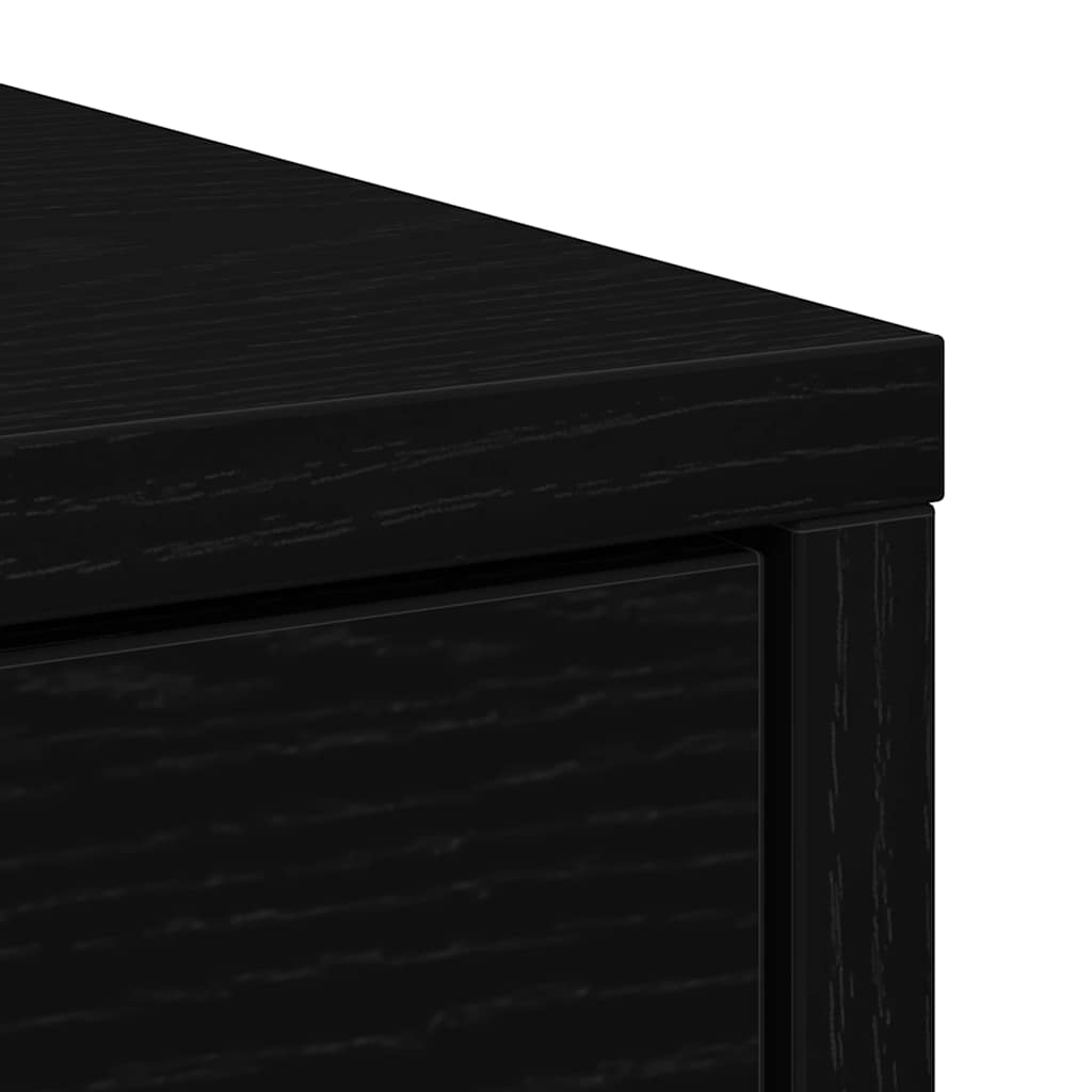 Komoda s ladicama crni hrast 80x34x76 cm konstruirano drvo