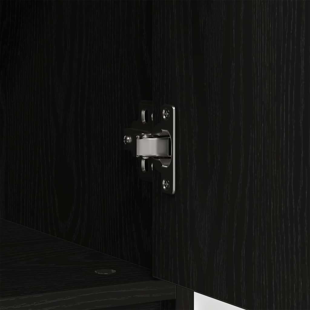 Komoda s ladicama crni hrast 80x34x76 cm konstruirano drvo