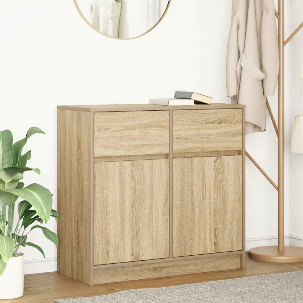 Komoda s ladicama hrasta sonome 80x34x76 cm konstruirano drvo