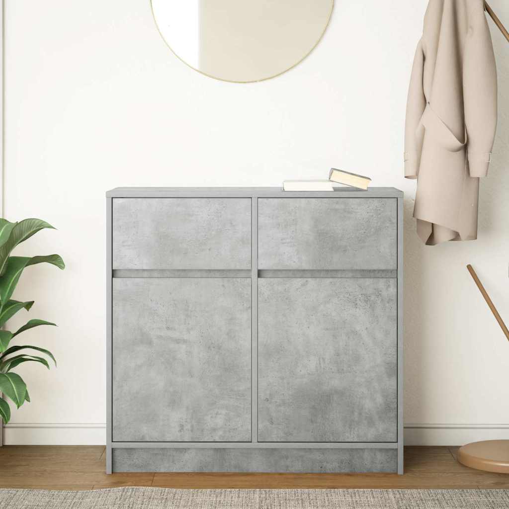 Komoda s ladicama beton siva 80x34x76 cm konstruirano drvo