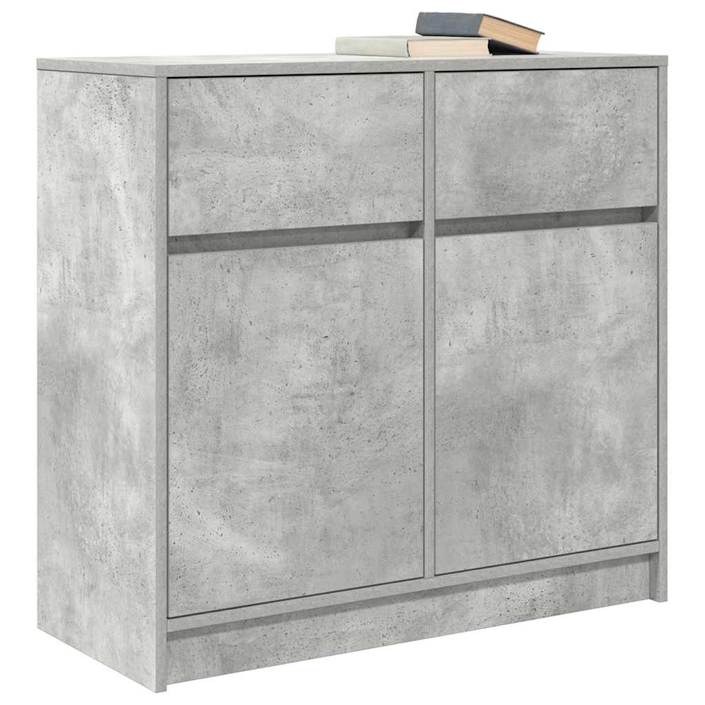 Komoda s ladicama beton siva 80x34x76 cm konstruirano drvo